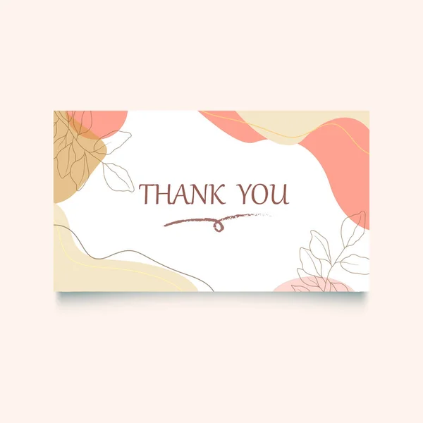 Template Thank You Card Abstract Backgroun — стоковый вектор