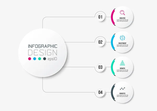 Diyagramı olan bilgi şablonu iş konsepti