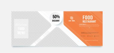 Food restaurant discount banner template