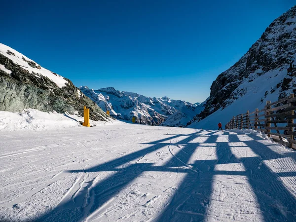Piste Ski Dans Les Alpes Gressoney — Photo