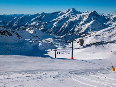Gressoney Alplerinde kayak yamacı