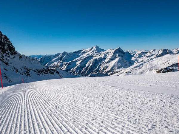 Stok Narciarski Alpach Gressoney — Zdjęcie stockowe