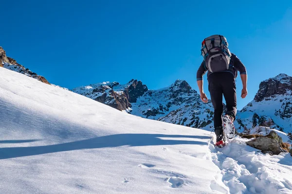 Winterwandern Den Valsassina Alpen — Stockfoto