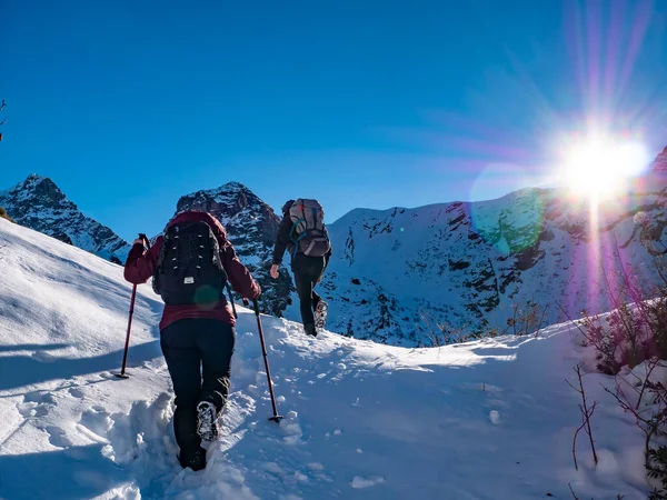 Χειμερινή Πεζοπορία Στις Άλπεις Της Valsassina — Φωτογραφία Αρχείου