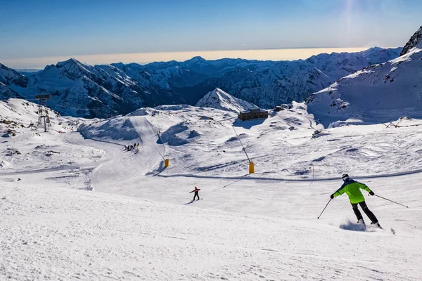 Lyžařský Svah Alpách Gressoney — Stock fotografie