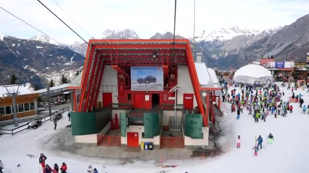 Bormio Italy 2022 Bormio Ski Resort One Main Locations Milano — ストック動画