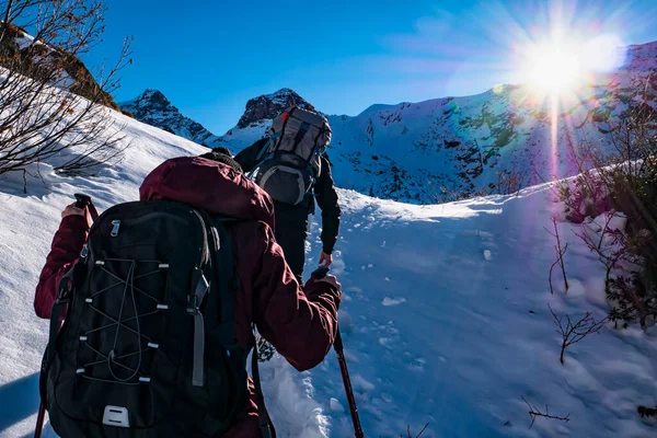 Winterwandern Den Valsassina Alpen — Stockfoto
