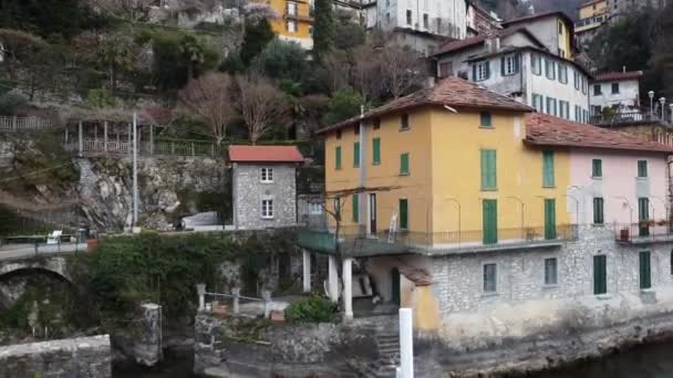 Veduta Del Paese Nesso Sul Lago Como — Video Stock