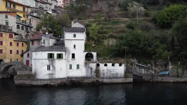 Veduta Del Paese Nesso Sul Lago Como — Video Stock