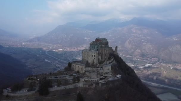 Ermita Sacra San Michele Piamonte — Vídeo de stock