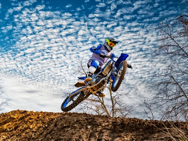 Motocross Jelenet Egy Nyomvonalon — Stock Fotó