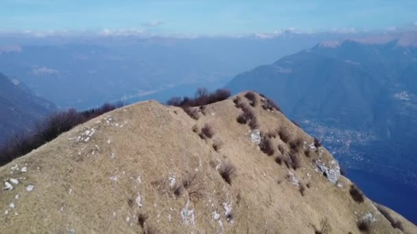 Veduta Del Lago Como Dalle Alpi Della Valle Intelvi — Video Stock