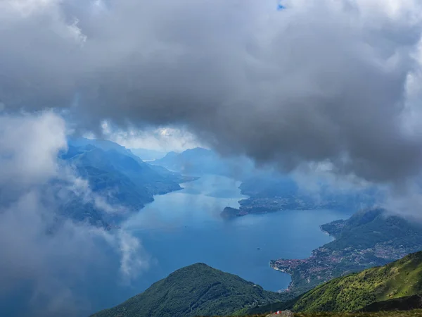 Bregagno Dağı Ndan Como Gölü Manzarası — Stok fotoğraf