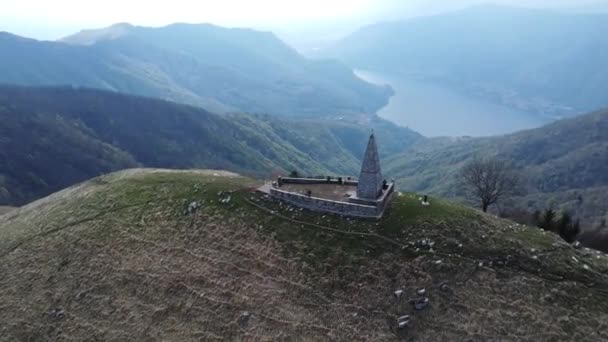 Luftaufnahme Des Berges Palanzone — Stockvideo