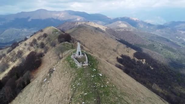 Flygfoto Över Berget Palanzone — Stockvideo