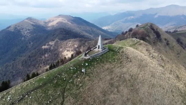 Luchtfoto Van Mount Palanzone — Stockvideo