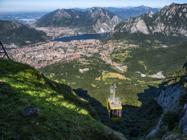 The cableway from Lecco to Piani d'Erna clipart