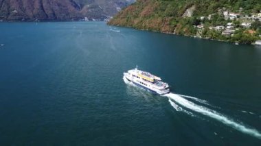 Ferry on Lake Como in summer