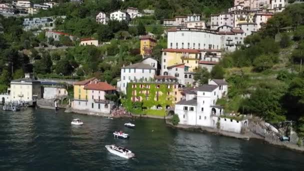 Flight Village Nesso Lake Como — Stok video