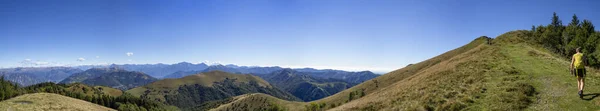 Trekking Szene Auf Dem Monte Generoso Intelvi Tal — Stockfoto