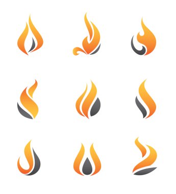 Yangın sembolü ve logo, simge, hızlı araba hız grafik