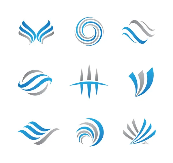 Abstracte logo sjabloon set van financiering van de economie van de bedrijven en reisbureau — Stockvector