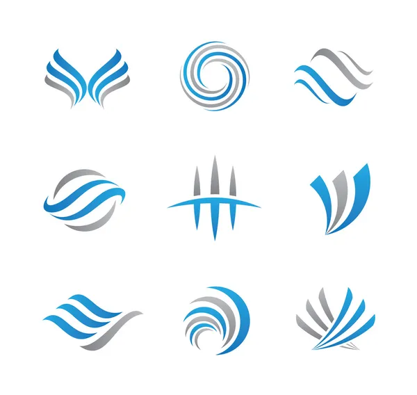 Σύνολο πρότυπο αφηρημένη λογότυπο οικονομία χρηματοδότηση επιχειρήσεων και ταξιδιωτικό γραφείο — Διανυσματικό Αρχείο