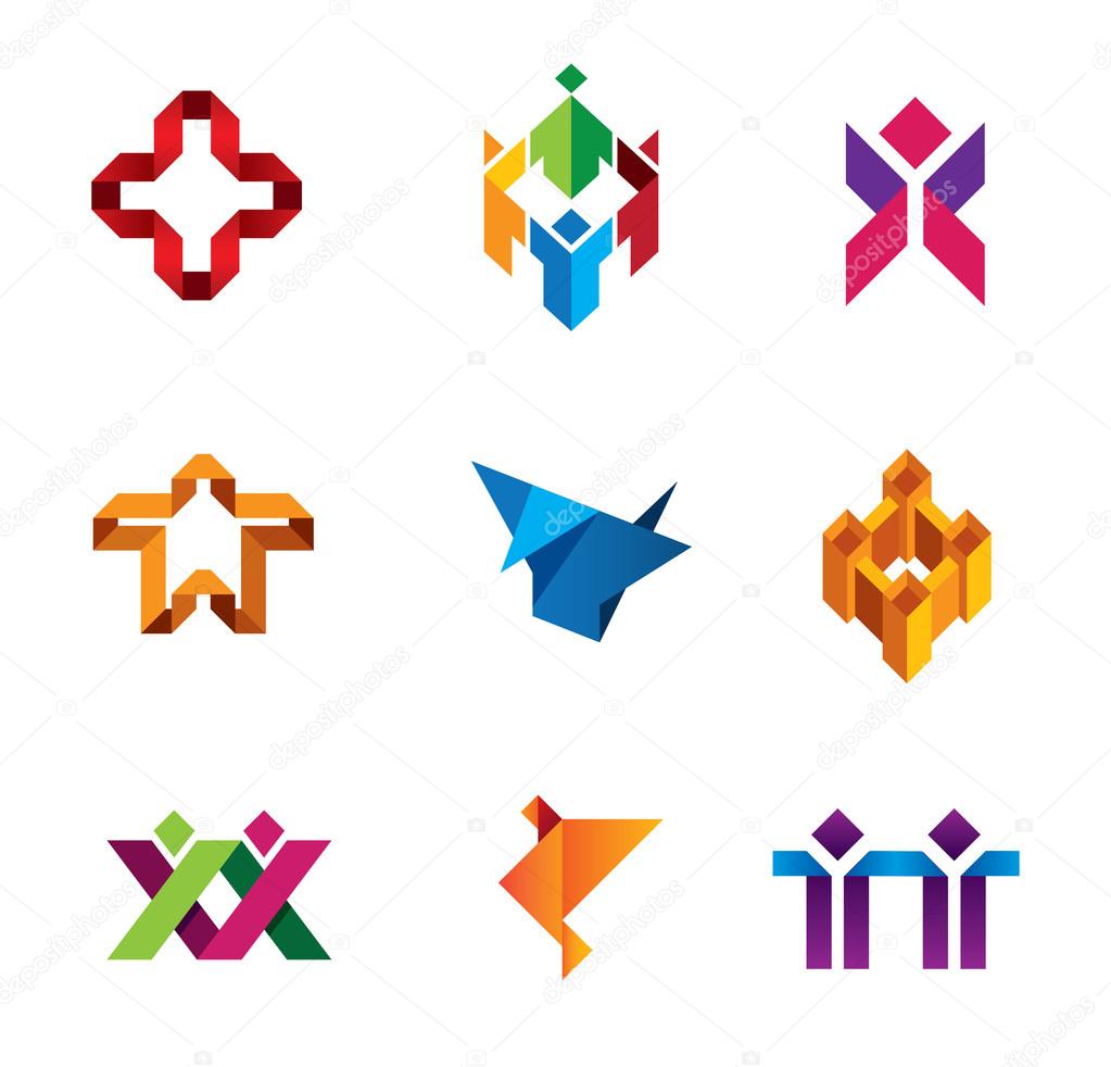 Beautiful logo template, symbol of modern graphic design harmony and nature as well as human identity. It is great for decorations