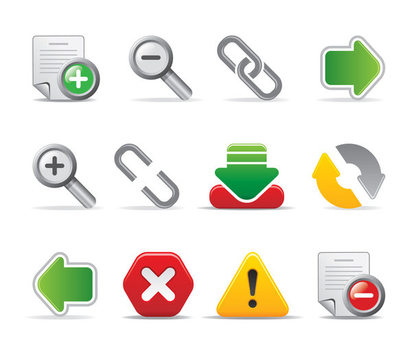 3D Web page icons and logo set for business office company and employee