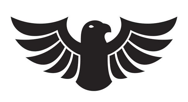 Modello logo aquila forte nero — Vettoriale Stock