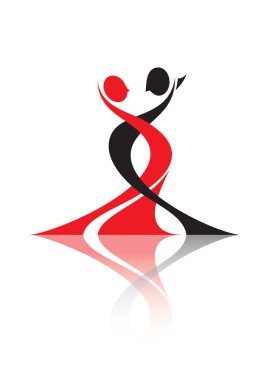 sihirli tutkulu çift dans tango logosu
