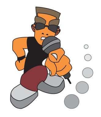 Hip Hop Mc boğulan logo şablonu
