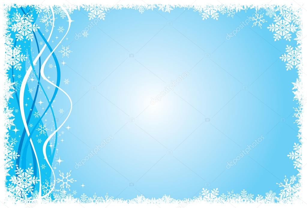 Blue White Snow Holiday Background Wallpaper Stock Vector
