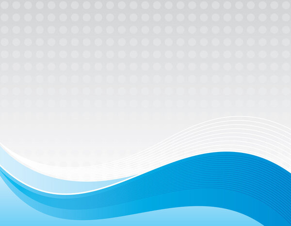 Flowing blue business background wave