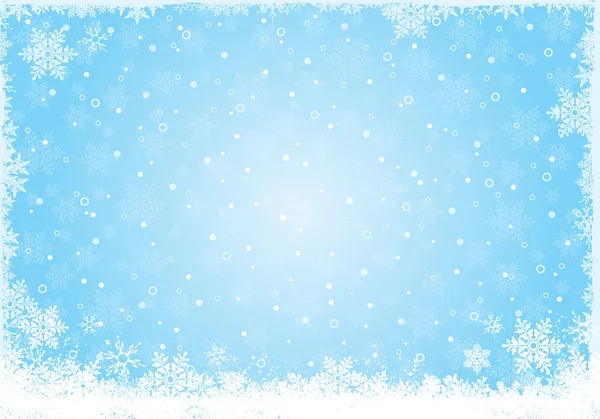 Μπλε πάγου λευκό χιόνι flake υπόβαθρο για το χειμώνα — Διανυσματικό Αρχείο