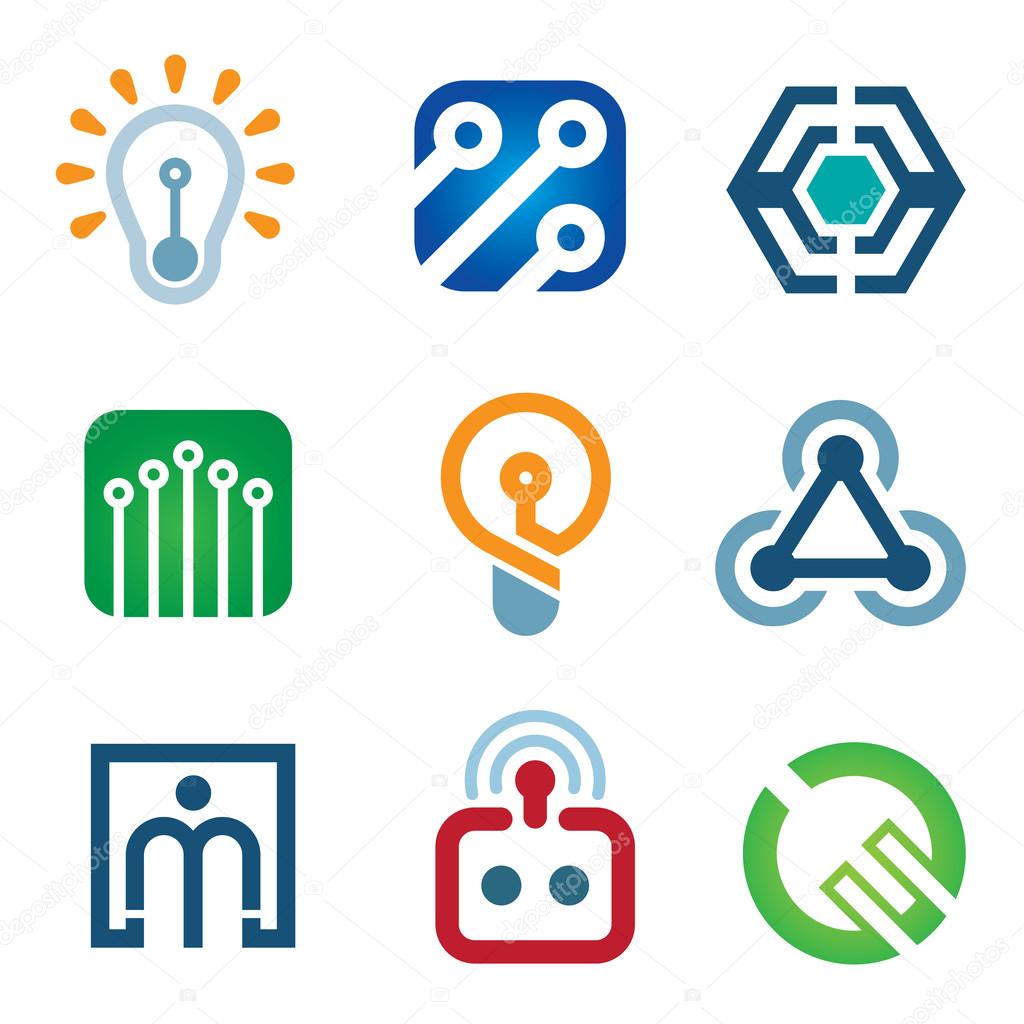 New age of innovative technology modern society icon set