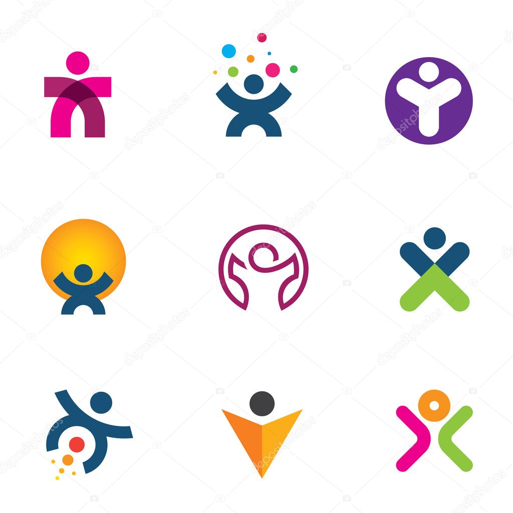 Make impact creating innovation for fulfillment of human potential logo icon