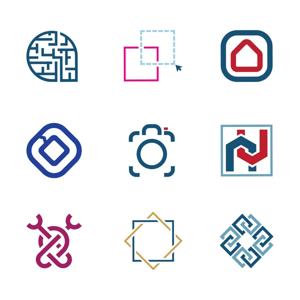 Creatieve puzzel bewerken toekomst het logo van de bedrijf van de ontwikkeling van software technologie — Stockvector