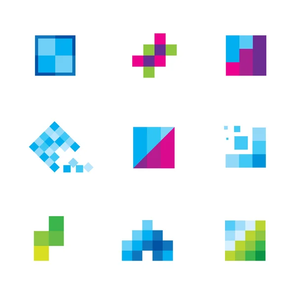 Kreativní umění s ikonou logo motiv geometrické podnikání — Stockový vektor