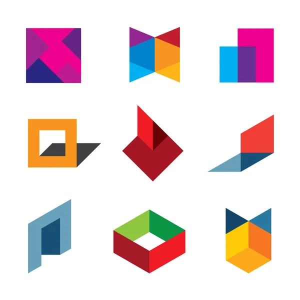 Criatividade humana e inovação criando novos mundos coloridos ícone logotipo — Vetor de Stock
