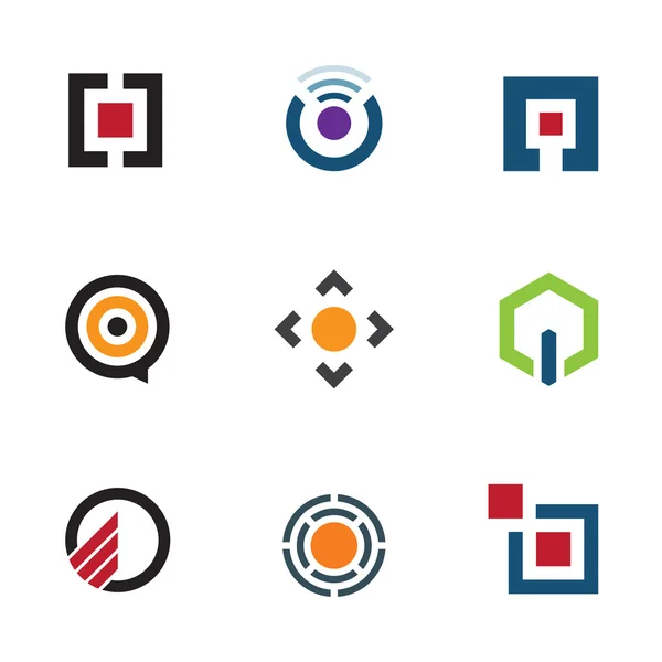 Icono de logo futuro móvil para compartir ideas de menú de software de aplicación — Vector de stock