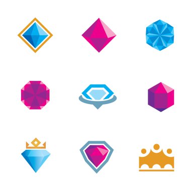 Kraliyet lüks Parlatıcı elmas taşlar symbol King kayalar logosu