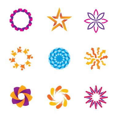 İnsanlar bağlı toplum sarmal başarı daire logo simgeler soyut