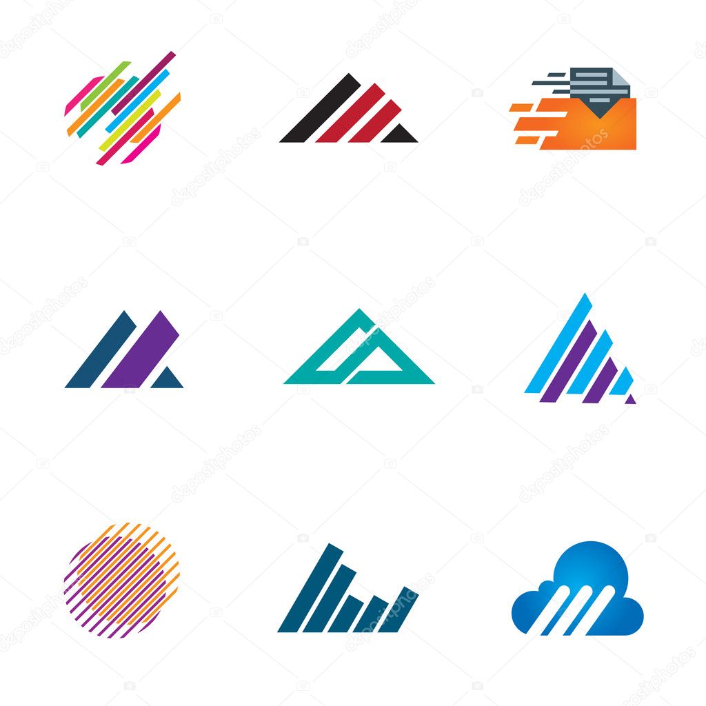 Line inspiration professional design symbol fast triangle logo speed icons