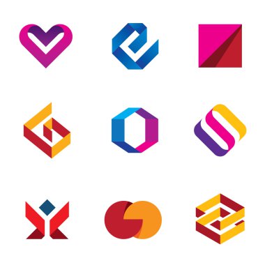 yaratıcı iş şirket bant satırı yardımcı bakım logo simge kümesi