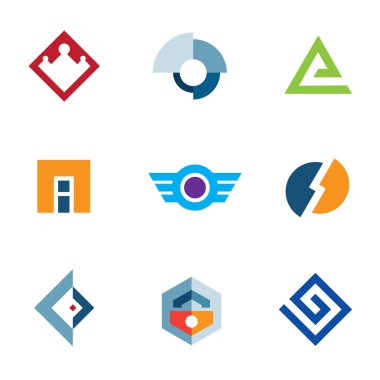 logo marka marka şirket iş tasarlamak teknoloji Icon set