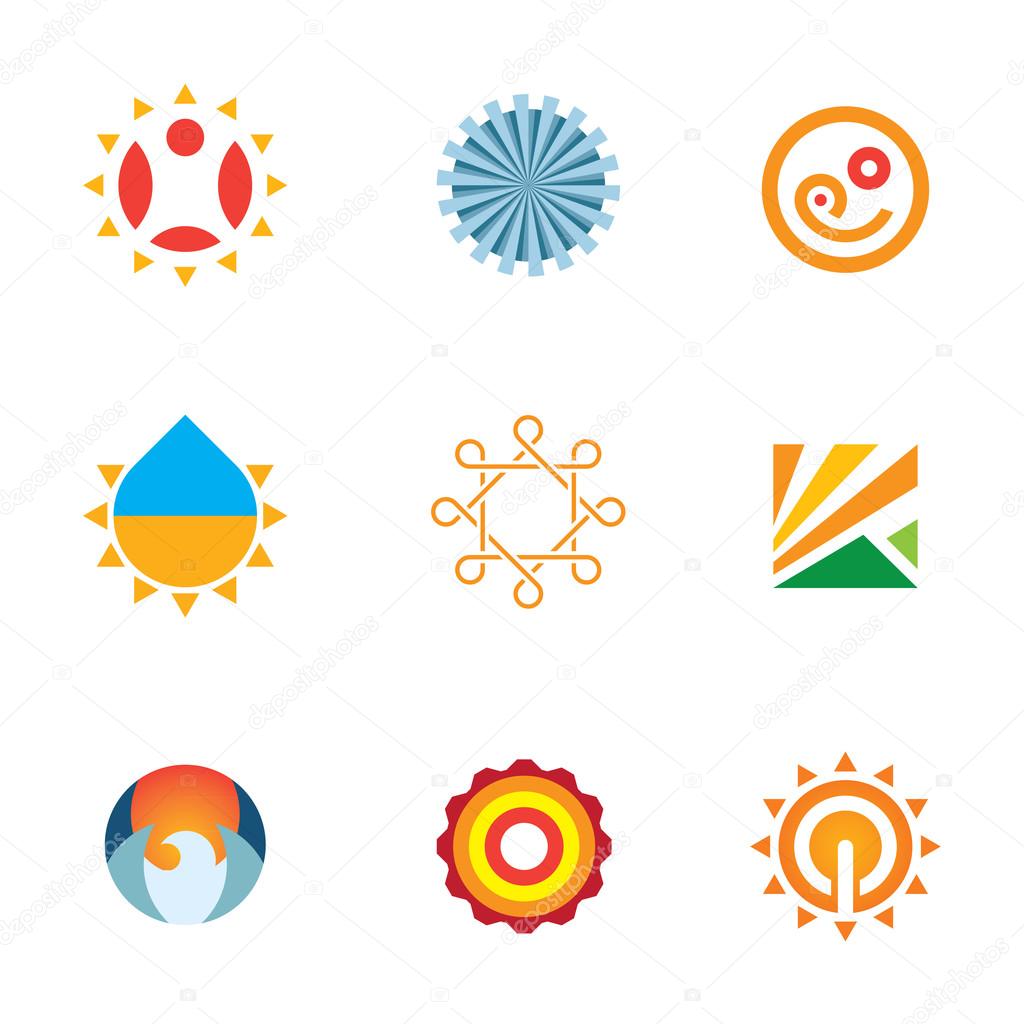 Exclusive creativity set nature art decoration ornament logo icon