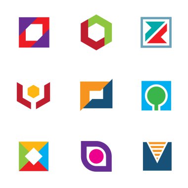 profesyonel logo simge seti yaratıcı şirket marka ağı kurmak