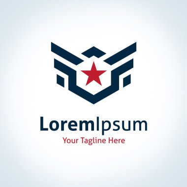 yıldız kanatları profesyonel iş logo gücü logo simge fly