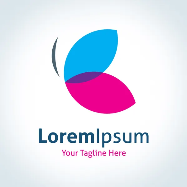 yaratıcı güzel kelebek logo simge markası